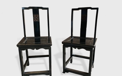 Pair Of Chinese Sidechairs, 19th Century