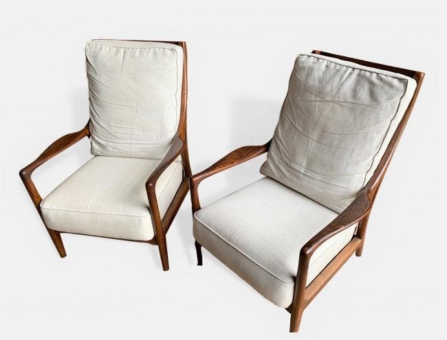 Pair Of Mid-Century Danish Lounge Chairs