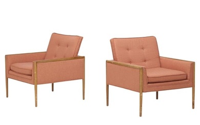 Pair of Mid-Century Modern Lounge Chairs, American, Walnut, 1960s