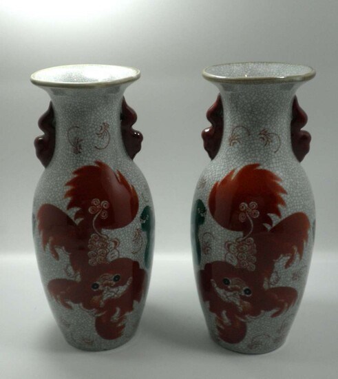 Pair of Old Chinese Porcelain Vases, Republic Period