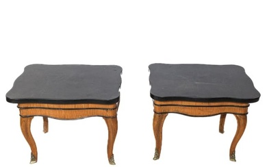 Pair of Venetian-Style Marble Top Tables