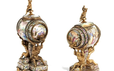 Pair of exceptional inkpots