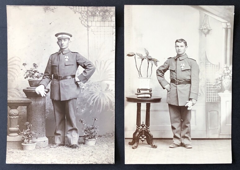 Photograph Characters 1890-1990s two photos of German soldiers stationed in Shantung and Shang...