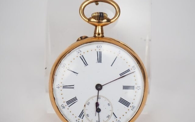 Pocket watch in yellow gold.