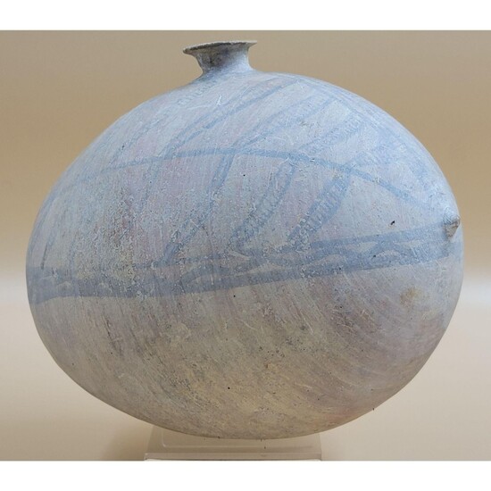 Polychromed Chinese Han Dynasty Pottery Jar
