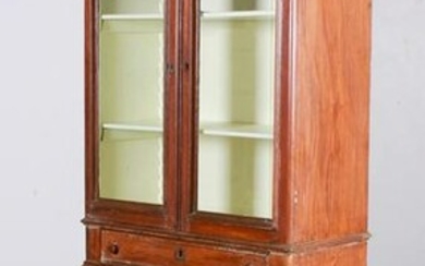 2-pc Poplar cottage china cabinet