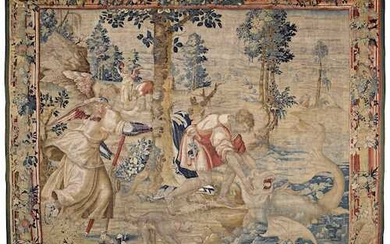 RARE TAPESTRY "Tobias mit dem Fisch" ("Tobias with the Fish")