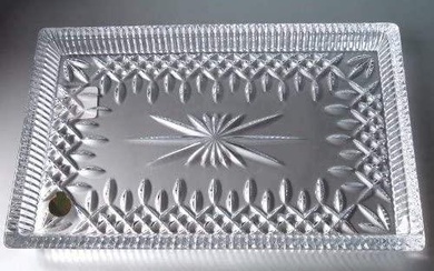 RECTANGULAR SANDWICH TRAY LISMORE BY WATERFORD CRYSTAL SNACK TRAY 11 X 7 IN. Rectangular Sandwich