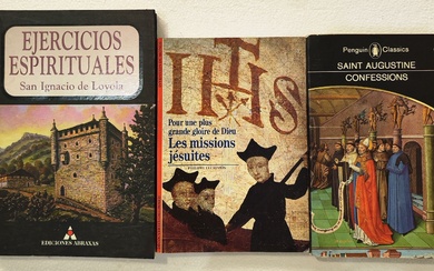 Religion. Ensemble de 3 volumes : . I. LOYOLA, San Ignacio de. "Exercices spirituels. Barcelone,...