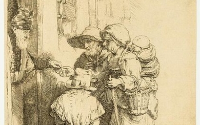 Rembrandt van Rijn (1606-1669) Beggars Receiving Alms