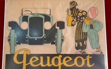René VINCENT (1879-1936) Peugeot Affiche...