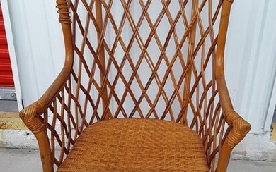 Retro bamboo arm chair
