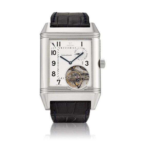 Reverso Grande Complication à Triptyque, Reference 241.6.65 | A limited edition platinum reversible tourbillon instantaneous perpetual calendar wristwatch with triple dials featuring date, equation of time, zodiac calendar, astronomical chart...