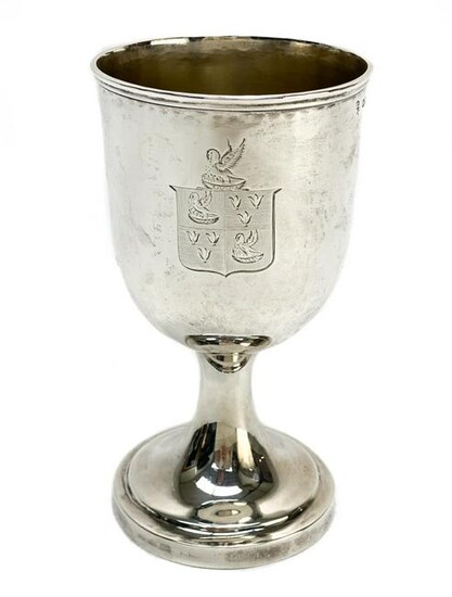 Robert Garrard II London Sterling Silver Goblet, 1842.