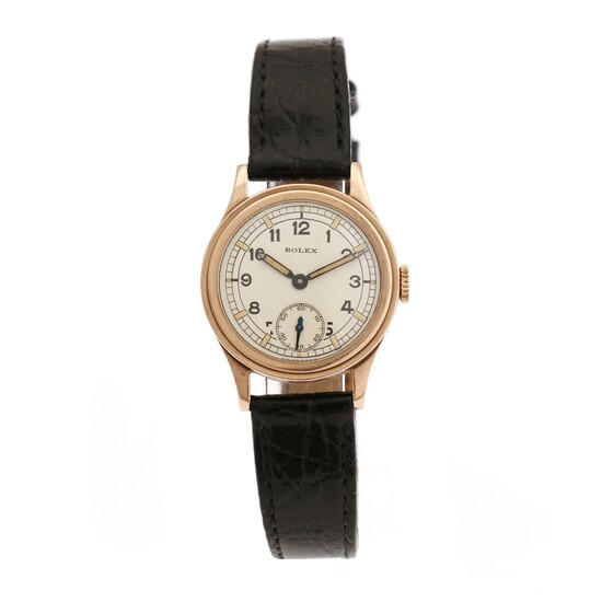 NOT SOLD. Rolex: A lady's wristwatch of 9k gold. Mechanical movement with manual winding. 1940-1950s....