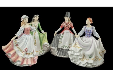 Royal Doulton Hand Painted Collection of ( 4 ) Figures ' Cel...