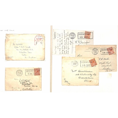 Royal Navy. 1922-93 Covers and cards with various "Received ...