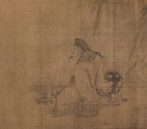 SCHOLAR UNDER A WILLOW, Anonymous (Late Ming Dynasty) (Late Ming Dynasty)
