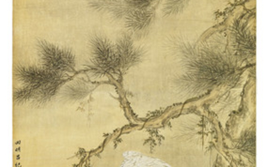 SIGNATURE DE LU JI (CHINE, DYNASTIE QING, 1644-1911), AIGLE