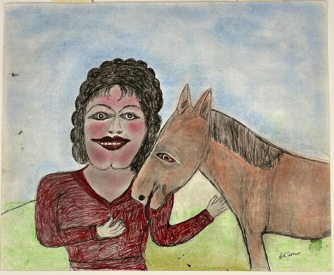 S.L. Jones, Portrait of a Man and Horse