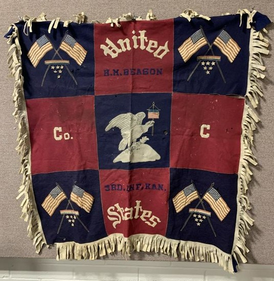 SPANISH AMERICAN WAR US PERSONALIZED QUILT