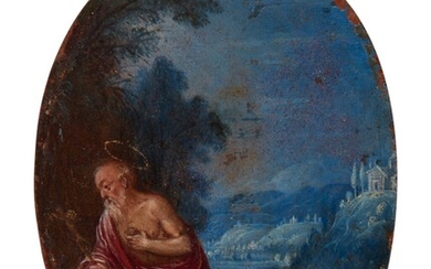 Saint Jerome in a landscape, Northern artist active in Venice, circa 1610 - 1620