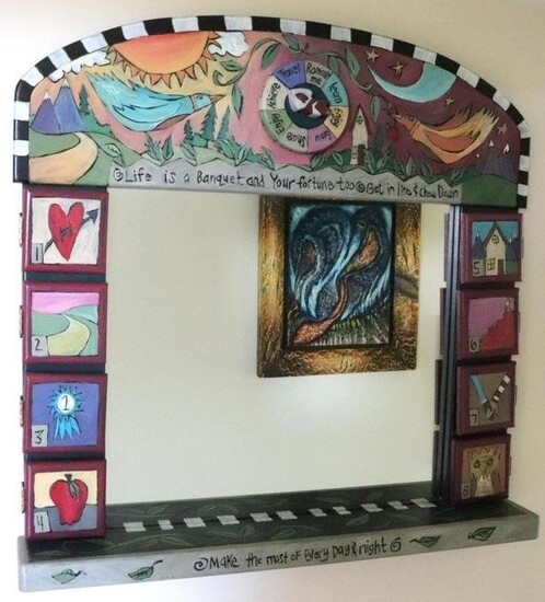Sarah Grant Hutchinson Sticks Wall Mirror & Frame