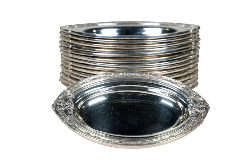 Set of 15 Cartier Sterling Silver Nut Dishes