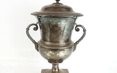 Silver Plate Covered Urn