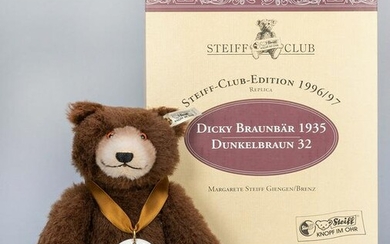 Steiff Club Dicky Brown Bear 1935 / 1996/97 LE Replica.