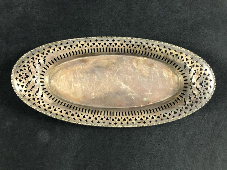 Sterling Silver RW C 632 Ornate Oval Tray Platter