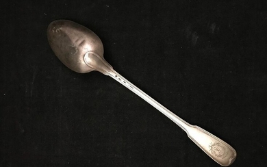 Stew spoon model with silver filet from the 18th century....