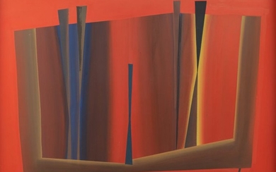 Swimberghe G., an untitled abstract composition, dated 1964,...