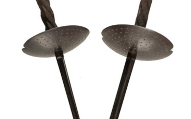 Swords. A pair of 19th century fencing swords by Henry Wilkinson