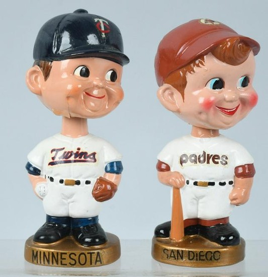 TWINS & PADRES GOLD BASE BOBBLE HEADS