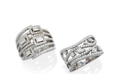 TWO DIAMOND COCKTAIL RINGS