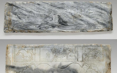 TWO MARBLE PANELS, FRAGMENTS OF A FUNERARY STRUCTURE