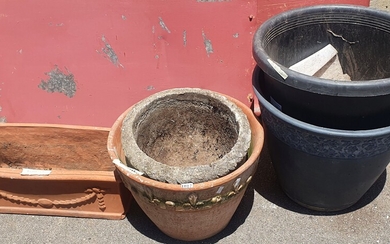 TWO VARIOUS TERRACOTTA PLANTERS