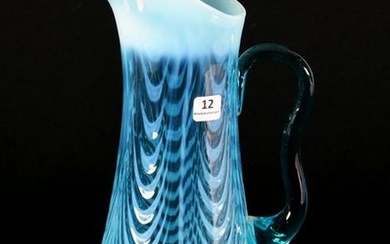 Tankard, Dugan Art Glass, Blue Opalescent
