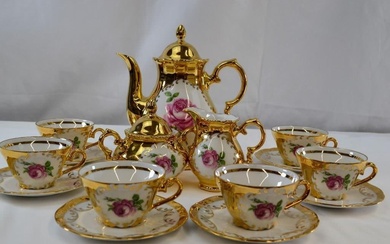 Tea Set by Gloria Fine Porcelain Handwork Bayreuth West Germany