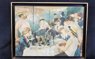 The Luncheon of the Boating Parting Framed Canvas Print