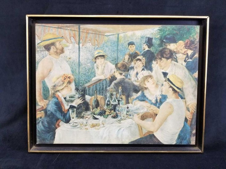 The Luncheon of the Boating Parting Framed Canvas Print