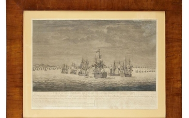 Three French maritime prints of the battle...