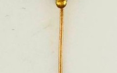 Tie pin in gold 750°/°°° decorated with a...