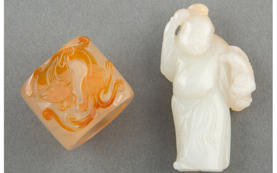 Two Chinese Carved Jade Articles