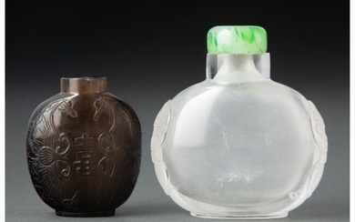 Two Chinese Carved Rock Crystal Snuff Bottles 2