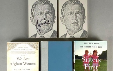 U.S. President George W. & Laura Bush signed book lot