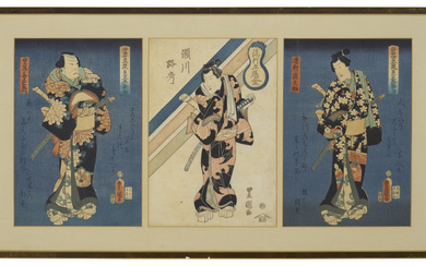 UTAGAWA KUNISADA (1786-1864) AND UTAGAWA TOYOKUNI (1769-1825) A group of three actor prints