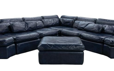 Upholstered Leather Sectional Sofa
