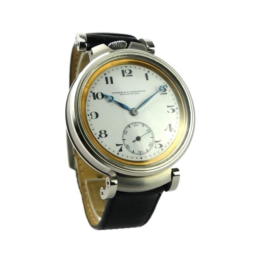 VACHERON AND CONSTANTIN, A STAINLESS STEEL OVERSIZE GENT’S W...